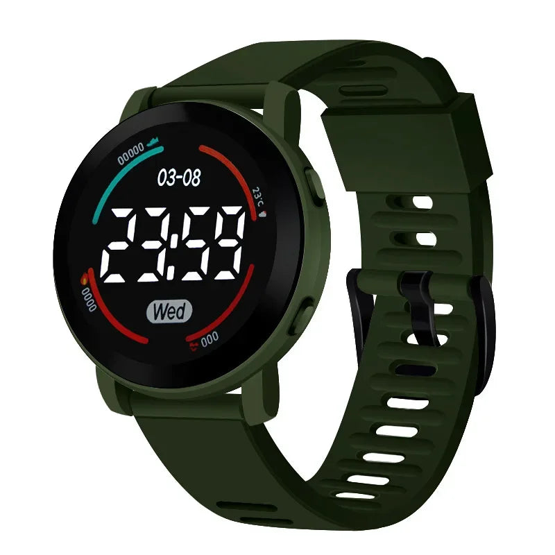 Waterproof LED Digital Luminous Kids Sports Watch Inspirational Watches