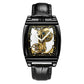 Transparent Automatic Mechanical Watch Men Steampunk Bridge Skeleton Luxury Gear Self Winding Inspirational Watches