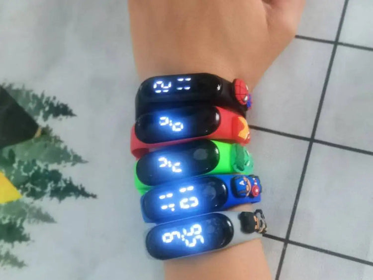 Digital LED Display Cartoon Fashion Kids Watch Inspirational Watches