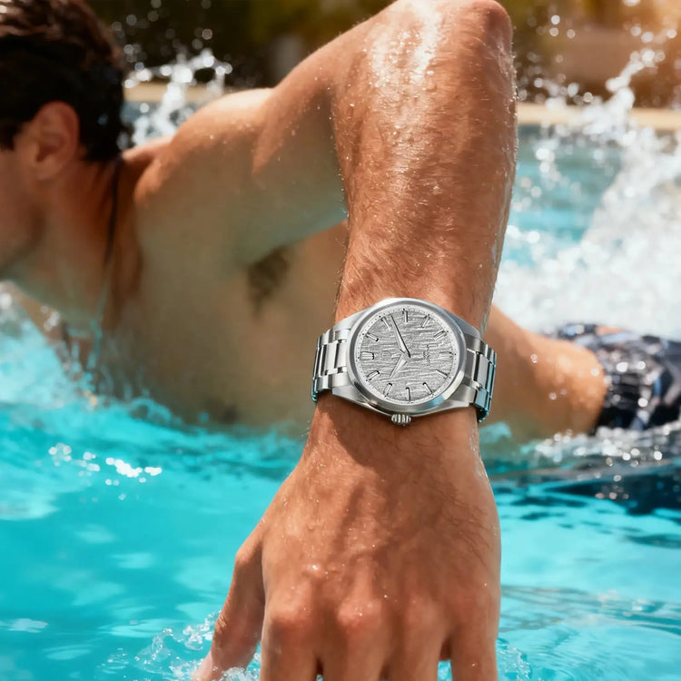 Watchdives WD0003C Quartz Watch VH31 Sweep Seconds Movement 38mm ice Crack Dial Sapphire Luminous 100m Waterproof Men Wristwatch Inspirational Watches