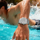 Watchdives WD0003C Quartz Watch VH31 Sweep Seconds Movement 38mm ice Crack Dial Sapphire Luminous 100m Waterproof Men Wristwatch Inspirational Watches