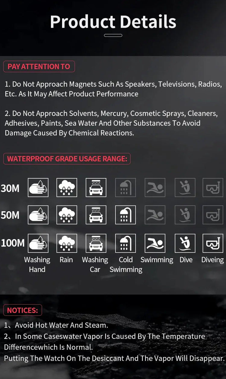 Digital Sports Luminous Multifunction Waterproof watch Inspirational Watches