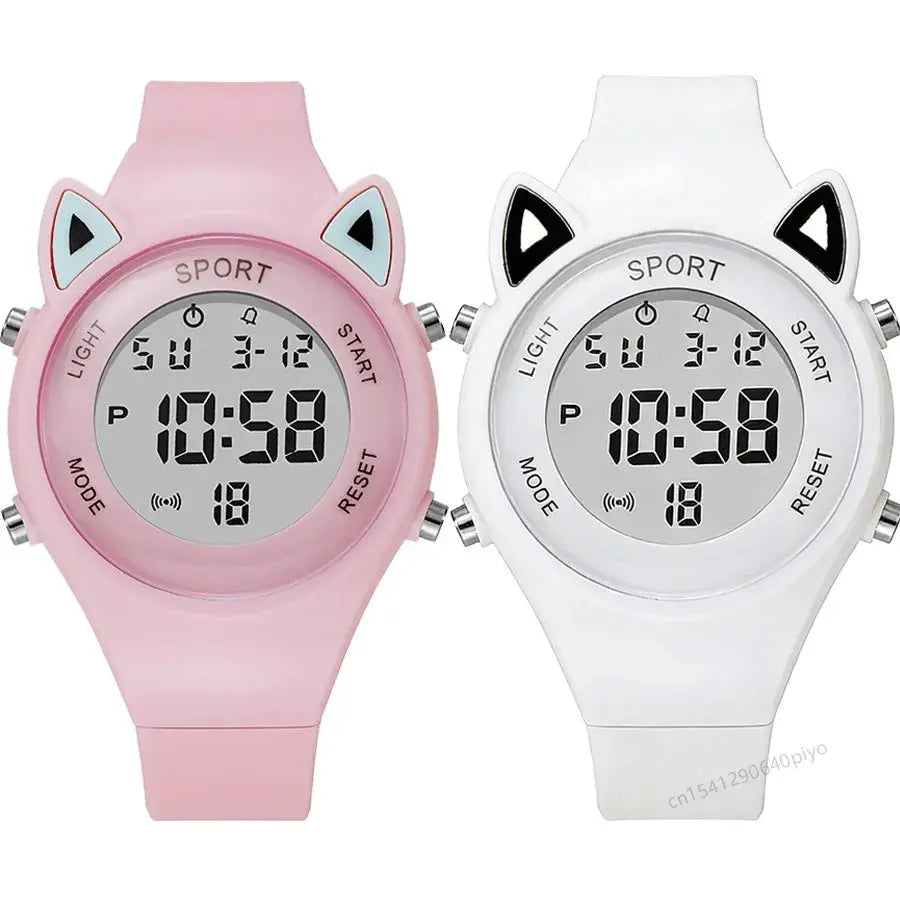 Cute Cat Ear Digital Sport Watch Inspirational Watches