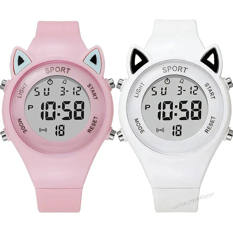 Cute Cat Ear Digital Sport Watch Inspirational Watches