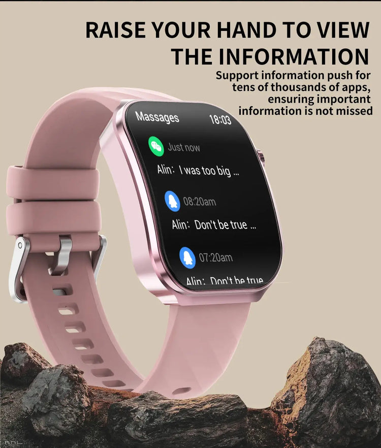 LIGE New 2.2-inch 3D Curved Screen Smart Watch With LED Light Thermometer Health Monitor Smartwatch BT Call Sports Fitness Watch Inspirational Watches