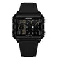 SANDA 6273 Wristwatch Square Dual Time Man Electron Analog Watch for Men Women Waterproof Count Down Timer Digital World Time Inspirational Watches