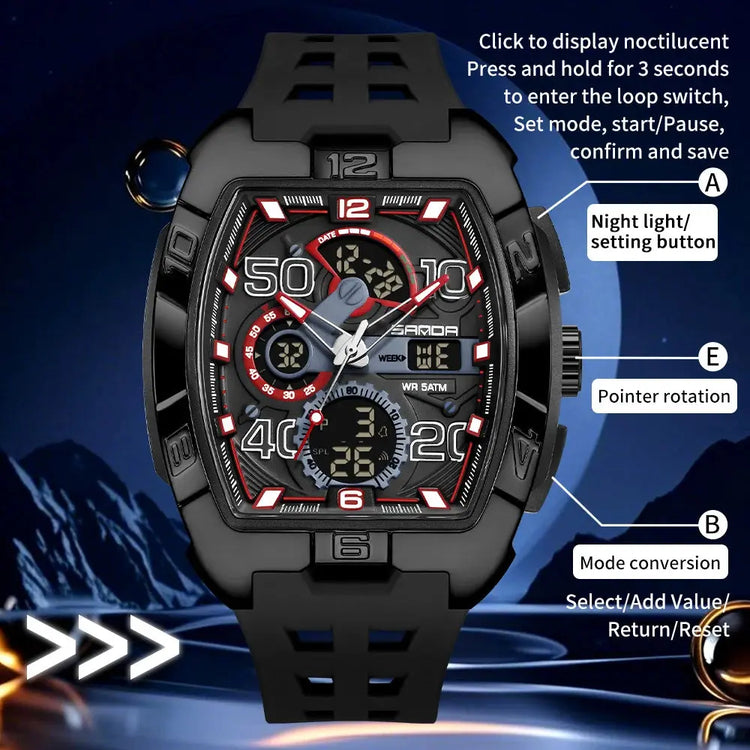 Fashion Chronograph Multi-function Electronic watch - Inspirational Watches