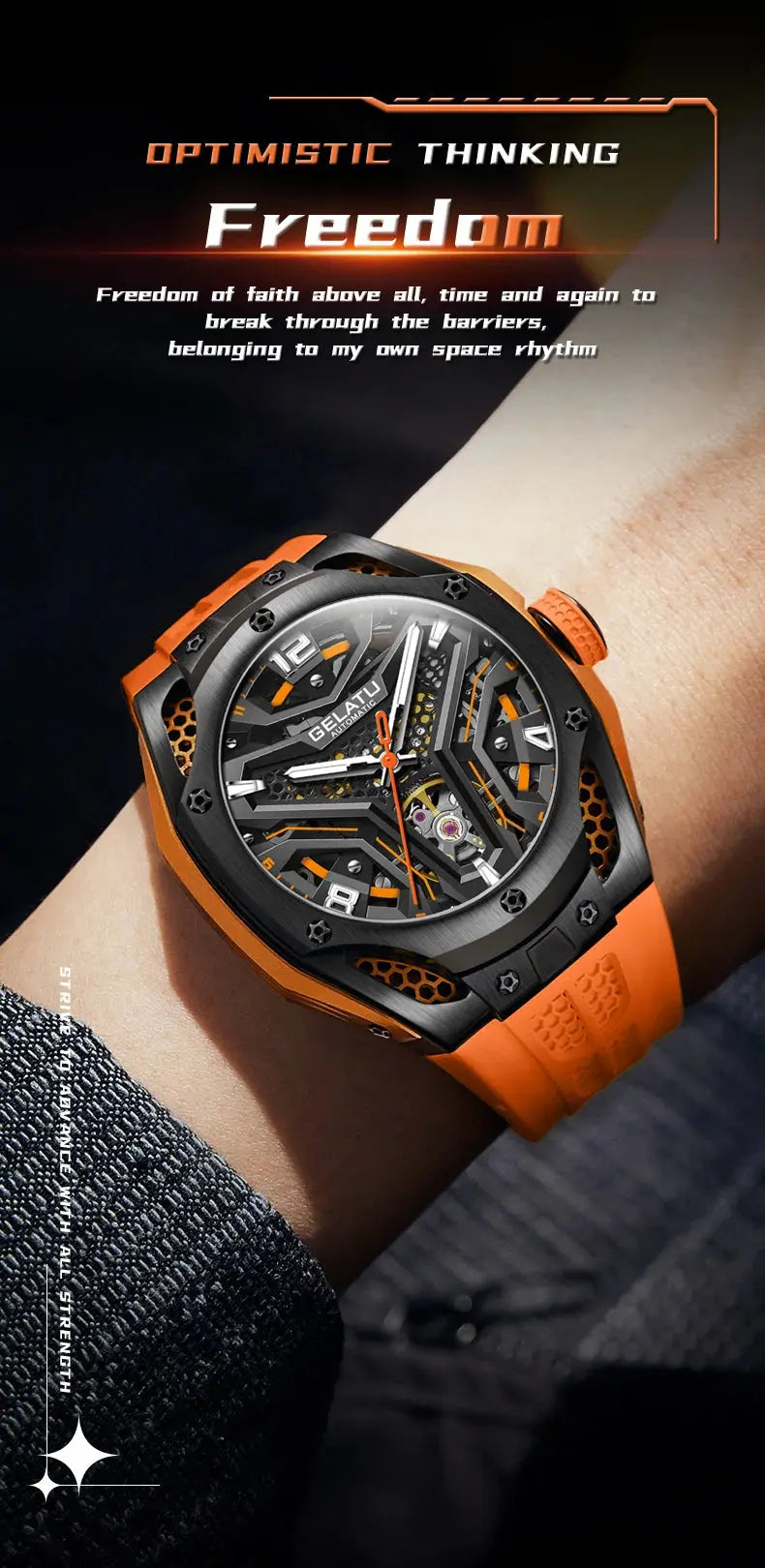 Hollow out Automatic Men&
