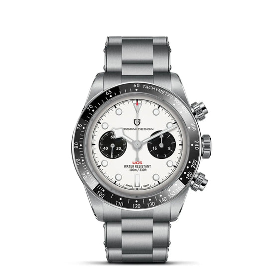 Panda Retro Sport Chronograph Luxury Quartz Watch For Men Sapphire mirror 10Bar Waterproof - Inspirational Watches