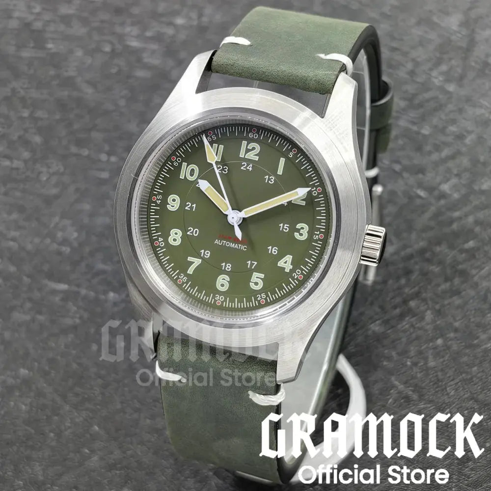 Retro Watch 200m Waterproof Leather Bracelet Domed Sapphire Pilot Dive - Inspirational Watches