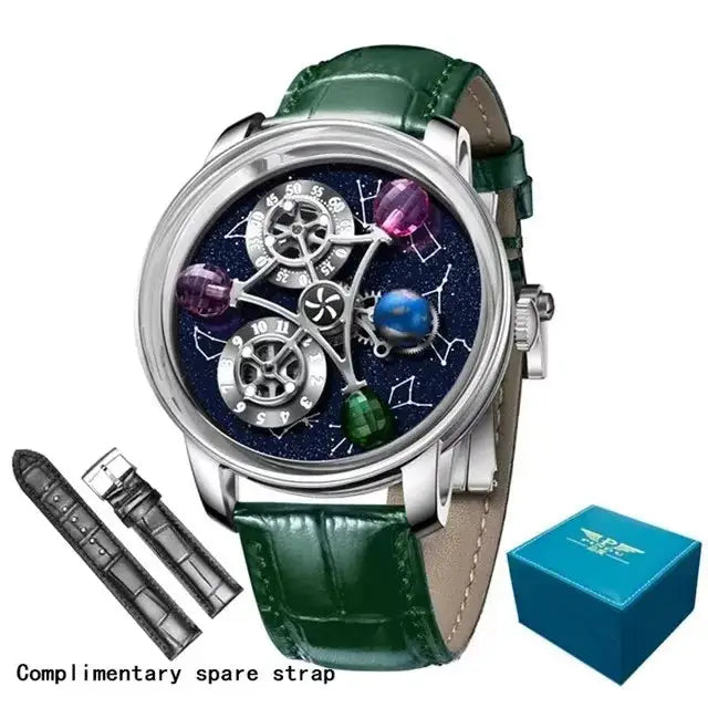 PINDU Design Starry Twelve Constellations Mechanical Watch Sapphire Waterproof Men Mechanical Wristwatches Miyata 8215 Movement Inspirational Watches