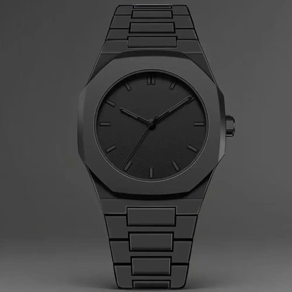 Simple Black Male Quartz Watches Arabic digital Casual Drip Oil Strap - Inspirational Watches