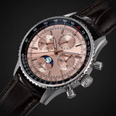 Sugess Watch Mens Moonphase Pilot Chronograph Mechanical Wristwatches Tianjin ST1908 Movement Swanneck Sapphire Crystal Luminous Inspirational Watches
