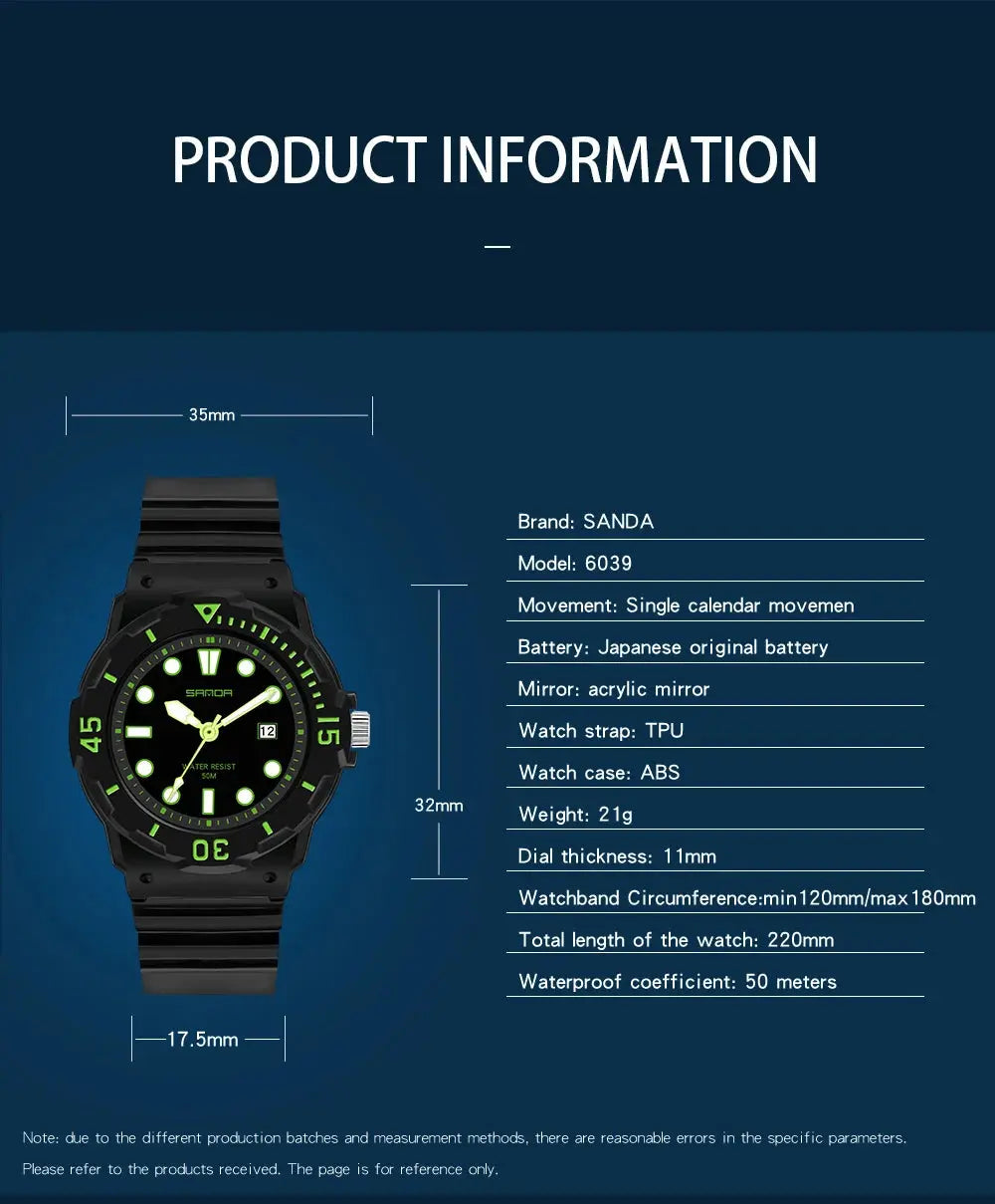 Multifunctional Electronic Waterproof Sports Watch Inspirational Watches