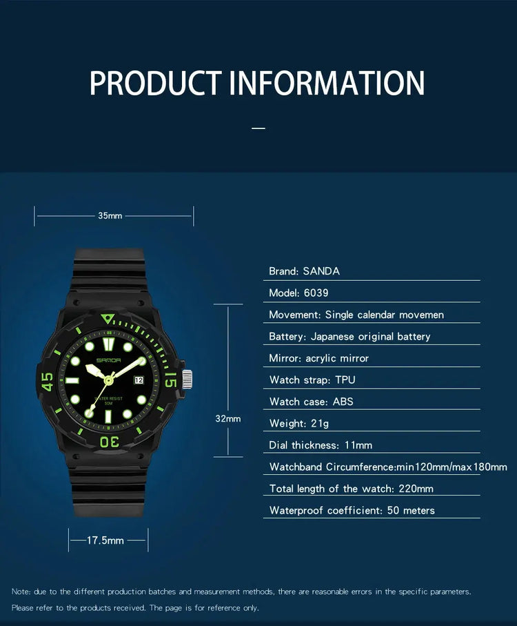 Multifunctional Electronic Waterproof Sports Watch Inspirational Watches