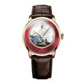 Original Painting Dial automatic Sapphire Crystal Glass Watch - Inspirational Watches