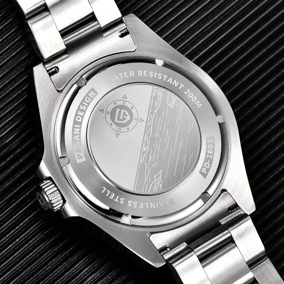 Luxury Automatic Mechanical Wristwatch Stainless Steel Retro 42mm Sapphire Waterproof - Inspirational Watches