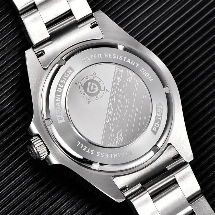 Luxury Automatic Mechanical Wristwatch Stainless Steel Retro 42mm Sapphire Waterproof - Inspirational Watches