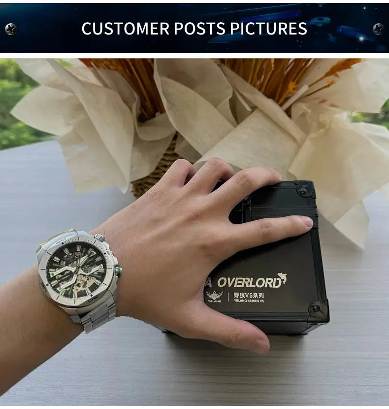 44mm Vintage Dial Luxury Sapphire Automatic Mechanical Waterproof Inspirational Watches