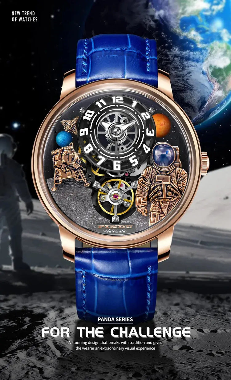 Space Series Unique Design Three-dimensional Dial Mechanical Watch - Inspirational Watches