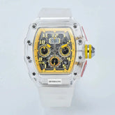 six-pin multi-functional running second engraving hollow quartz watch - Inspirational Watches