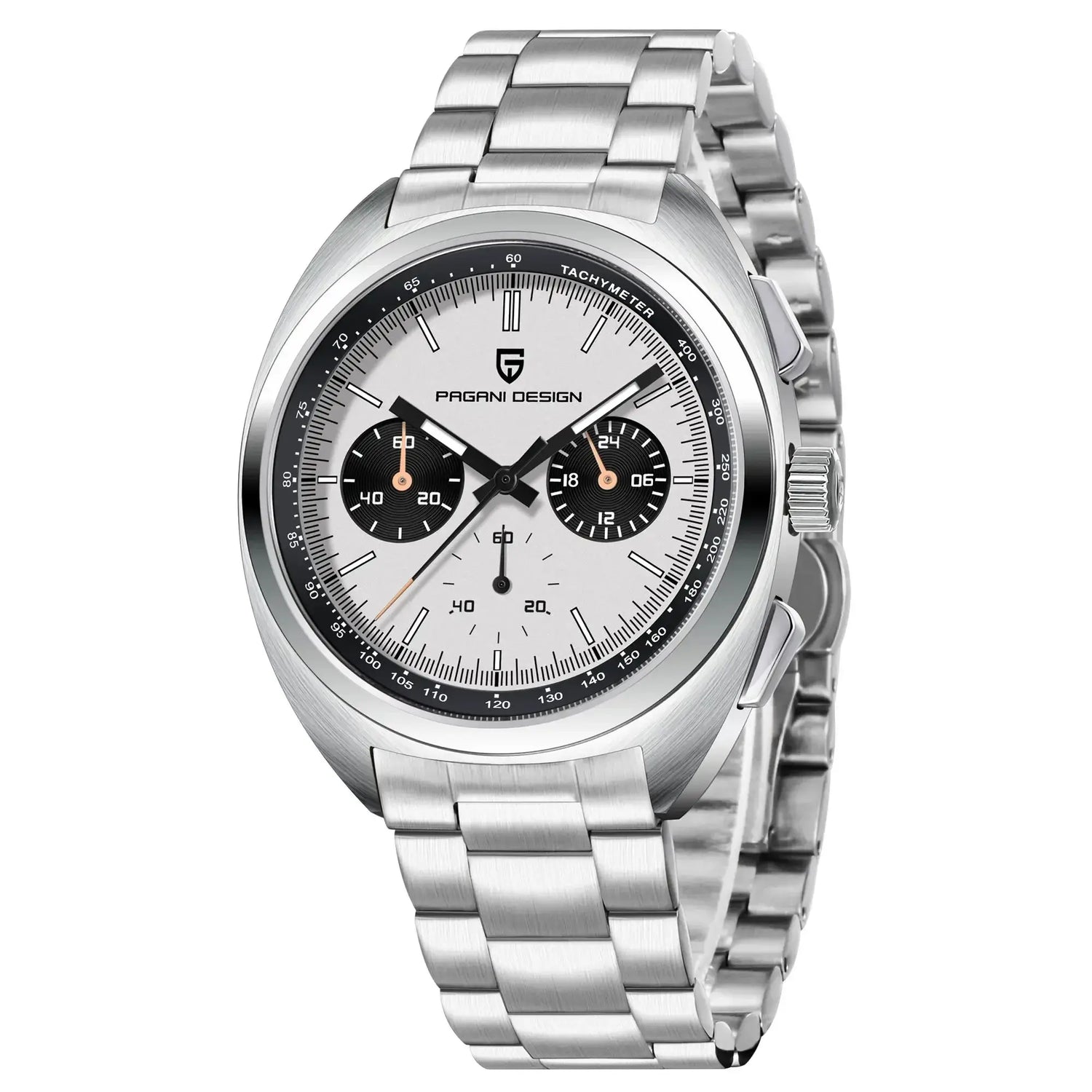 Luxury 40mm Stainless Steel Sports Watch with Chronograph - Inspirational Watches