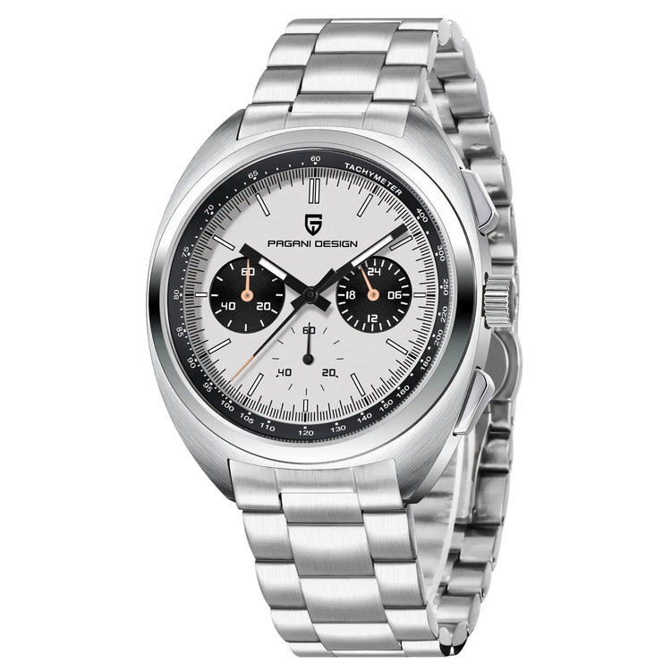 Luxury 40mm Stainless Steel Sports Watch with Chronograph - Inspirational Watches