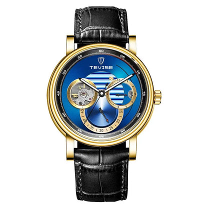 Automatic Mechanical Skeleton Watch Leather Strap Inspirational Watches