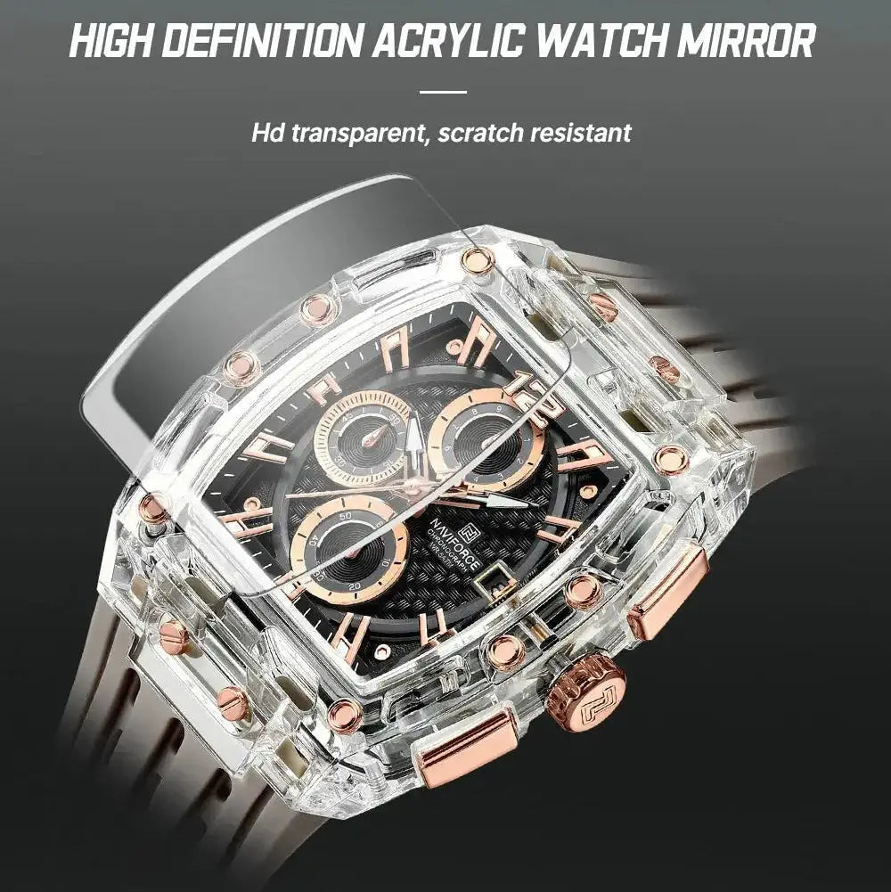 Transparent Tonneau Chronograph Watch Inspirational Watches