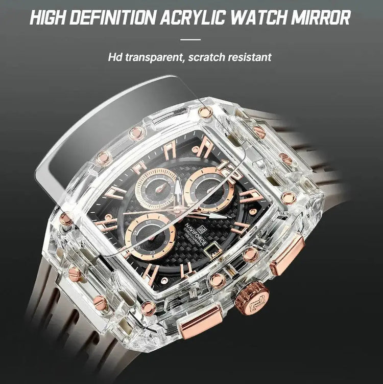 Transparent Tonneau Chronograph Watch Inspirational Watches