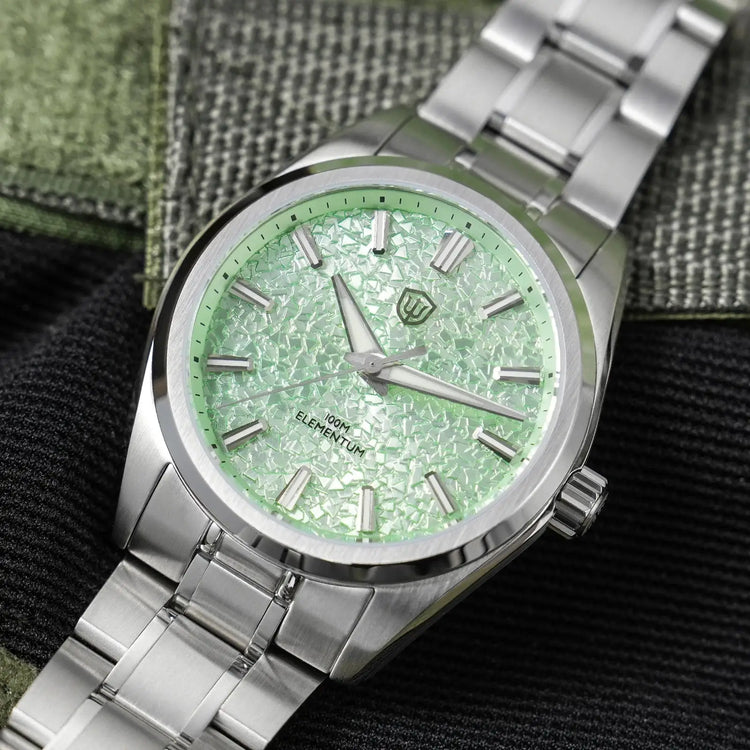 Watchdives WD0003C Quartz Watch VH31 Sweep Seconds Movement 38mm ice Crack Dial Sapphire Luminous 100m Waterproof Men Wristwatch Inspirational Watches