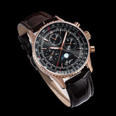 Moon phase Pilot Chronograph Mechanical Tianjin ST1908 Movement Inspirational Watches