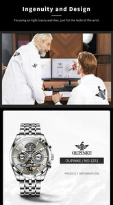 Automatic Luxury Waterproof Hollow Skeleton Watch - Inspirational Watches