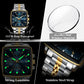 POEDAGAR Business Quartz Man Wristwatch Stainless Steel Waterproof Luminous Men Clock Chronograph Date Sport Men&