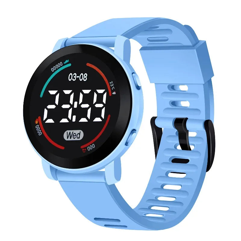 Waterproof LED Digital Luminous Kids Sports Watch Inspirational Watches