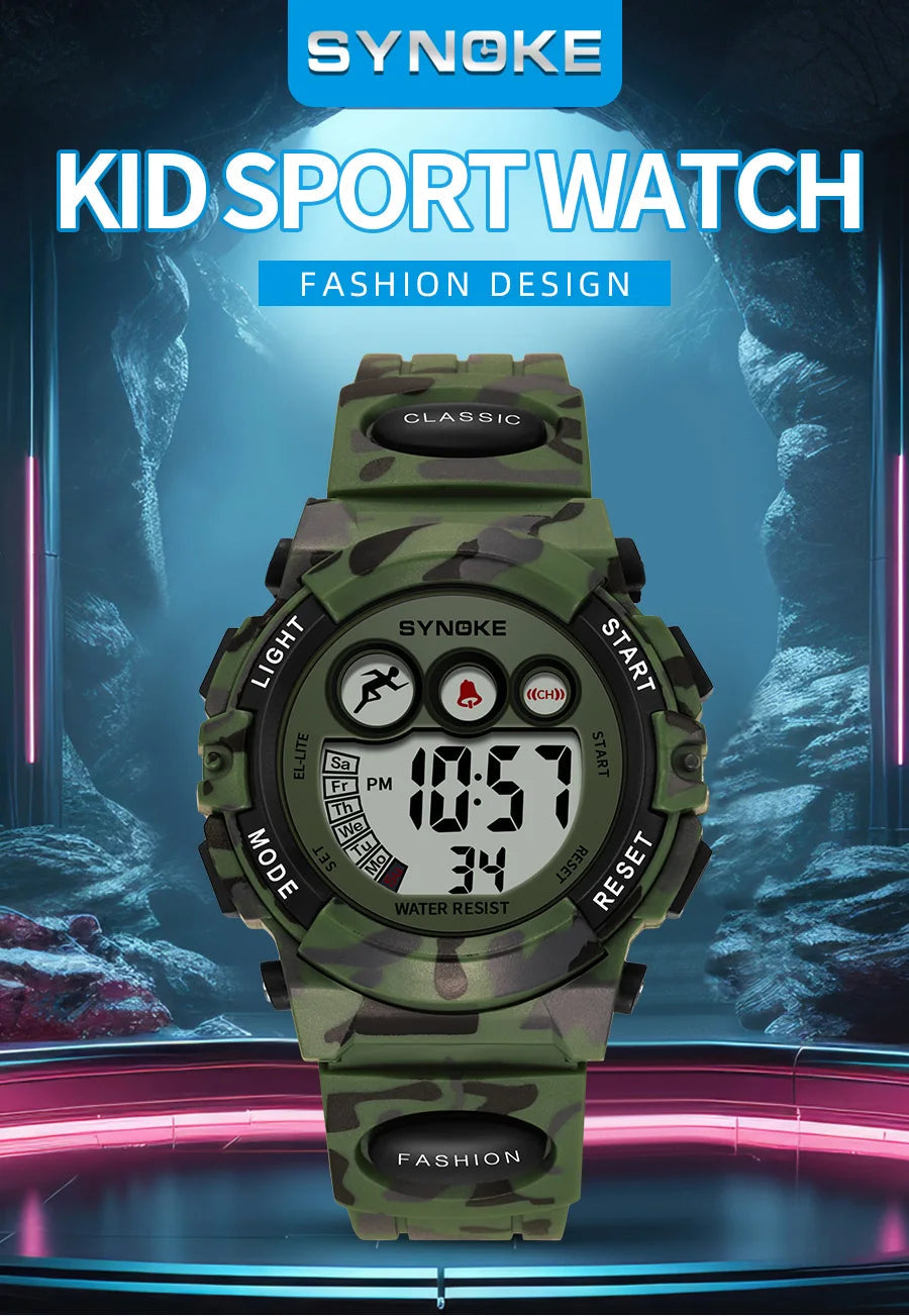 50M Waterproof Luminous LED Digital for Kids Watch Inspirational Watches