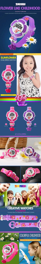 Flower Electronic Kids Watch Inspirational Watches
