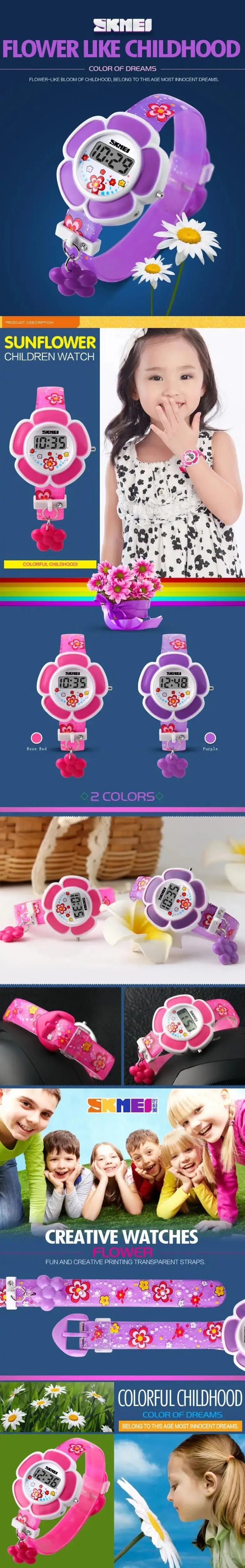 Flower Electronic Kids Watch Inspirational Watches