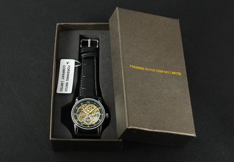 2026 Designer Luxury FORSINING Classic Mechanical Skeleton Man Watches Automatic Movement  Clock Waterproof Leather Wristwatch Inspirational Watches
