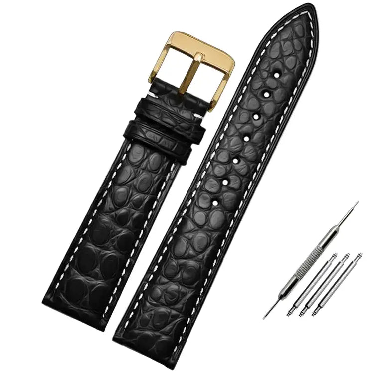 Premium Crocodile-Pattern Leather Watch Strap