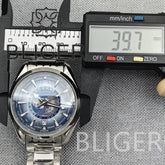 Time Earth Map Mechanical Sapphire Crystal Waterproof Luminous Inspirational Watches