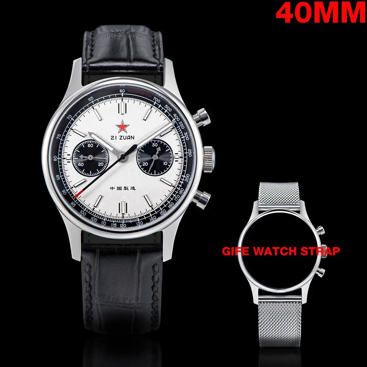 1963 Panda Pilot Chronograph Watch Air Force Sapphire - Inspirational Watches
