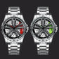 Automotive Wheel Hub Watch with 360° rotating racing dial