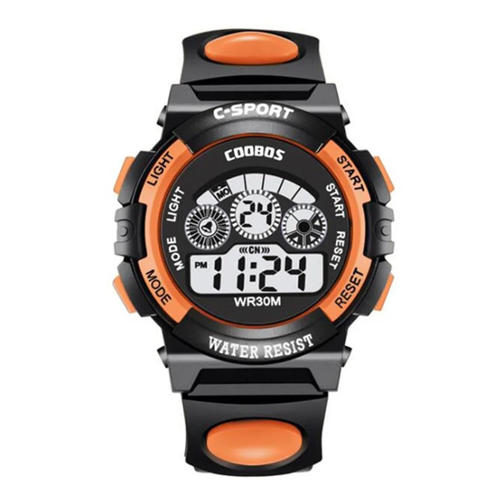 Multifunctional Kids Electronic Watch Color Luminous Dial Life Waterproof Inspirational Watches