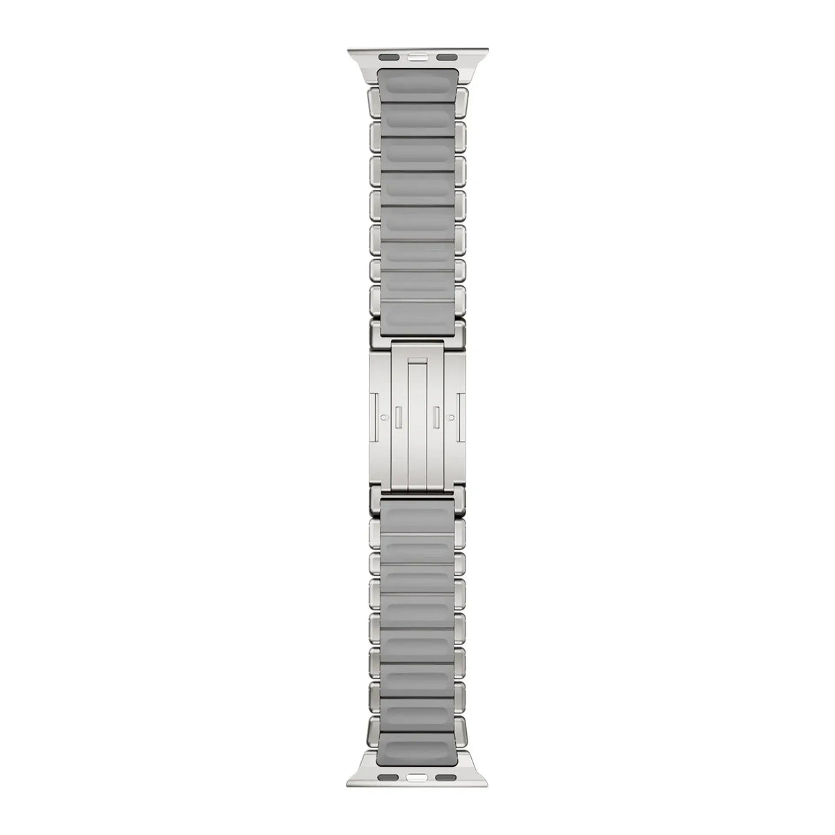 Titanium and Silicone Apple Watch Strap