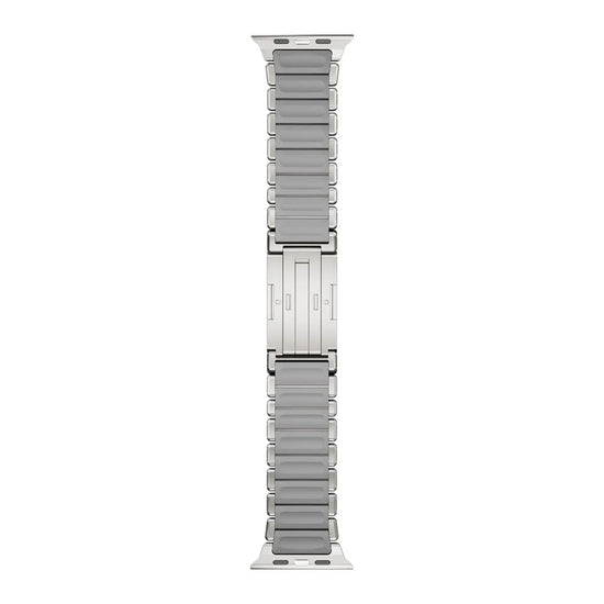 Titanium and Silicone Apple Watch Strap