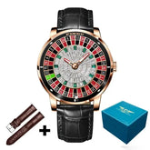 Design Automatic Mechanical Watch Movement Rotating Dial Roulette Watch - Inspirational Watches