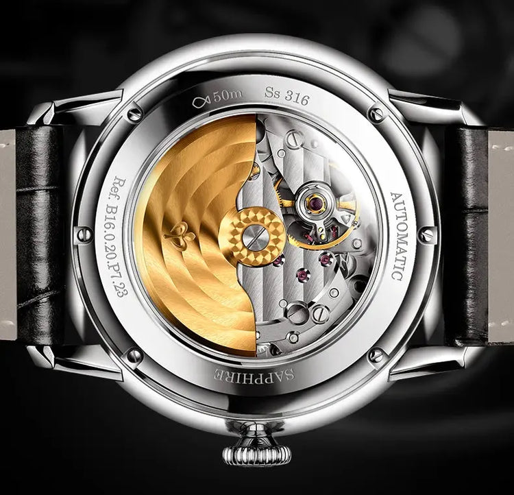 Original Painting Dial automatic Sapphire Crystal Glass Watch - Inspirational Watches