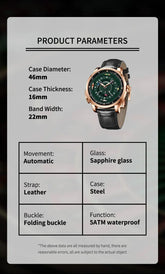 Horse Gambling Full Automatic Mechanical Inspirational Watches
