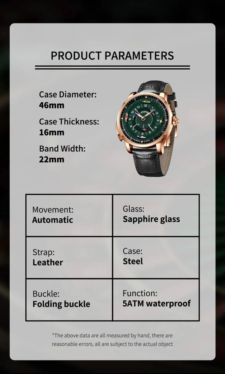 Horse Gambling Full Automatic Mechanical Inspirational Watches